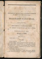 1846 Buda, tanügyi névtár 1846. évre, hiányzó első kötéstábla