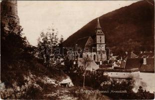 Brassó, Kronstadt, Brasov; Vedere cu Biserica Neagra / Fekete templom / church (EK)