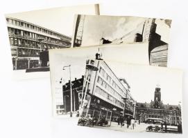 cca 1970-1980 Rotterdam, Hollandia, 5 db sajtófotó, a hátoldalon feliratozva, vegyes állapotban, 18x13 cm