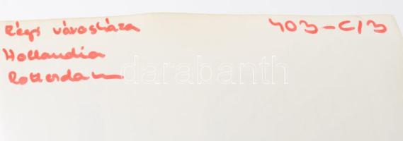 cca 1970-1980 Rotterdam, Hollandia, 5 db sajtófotó, a hátoldalon feliratozva, vegyes állapotban, 18x...