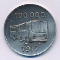 1977. "Ikarus Karosszéria és Járműgyár Budapest / 100.000" fém emlékérem (40mm) T:XF