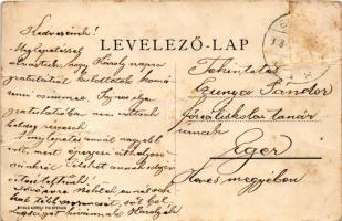 1908 Eperjes, Presov; Fő utca. Divald Károly fia / main street (Rb)