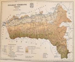 cca 1893-1896 A Magyar Királyság vármegyéi, összesen 66 db térkép, Posner Károly metszése és nyomása...