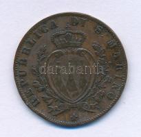 San Marino 1894R 5c Cu T:VF peremhiba
San Marino 1894R 5 Centesimi Cu C:VF edge error
Krause KM#1