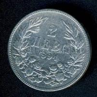 Bulgária 1894. 2L Ag "I. Ferdinánd" T:3 kis ph