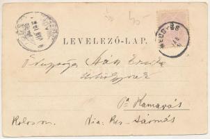 1899 (Vorläufer) Medgyes, Mediasch, Medias; Totalansicht, Teilansicht, Evang. Kirche / látkép, Evang...