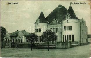 1914 Nagyenyed, Aiud; Dr. Szász kastély. Földes Ede kiadása / castle (ázott sarok / wet corner)