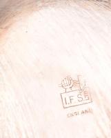 Ezüstözött kiöntő és cukortartó szett, jelzett, 22x14 cm