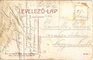 Perjámos, Periam; Tűzoltó őrtorony, Stefán Péter üzlete és saját kiadása. W.L. Bp. 2096/2099. / fire...