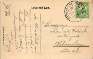 1911 Pereces (Miskolc), Diósgyőri m. kir. vas- és acélgyár bányatelepe, Hivatalház és I. sz. akna, i...