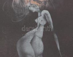 Robert Schwartz (1947 ? 2000): Absztrakt akt. Litográfia, papír. Jelzett, sorszámozott 7/15. Dekorat...