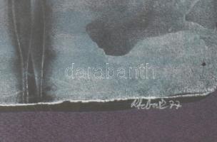 Robert Schwartz (1947 ? 2000): Absztrakt akt. Litográfia, papír. Jelzett, sorszámozott 7/15. Dekorat...