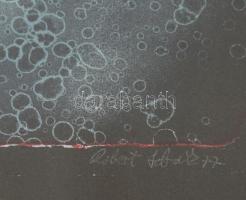 Robert Schwartz (1947 - 2000): Absztrakt akt. Litográfia, papír. Jelzett, sorszámozott 7/15. Dekorat...