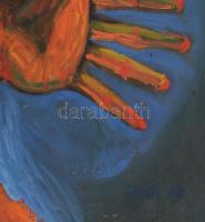 Göröcs jelzéssel: Arc. Olaj, vászon, jelzett, lyukkal. 85x60 cm