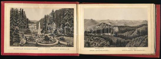 cca 1880 A Marilla-völgy és környéke leporelló, 10 db litho képpel, kiadja: magold L. N. Becskerek, ...