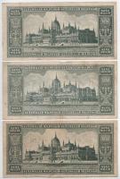 1944-1946. 7db-os vegyes pengő, Vörös Hadsereg pengő, adópengő bankjegy tétel T:F