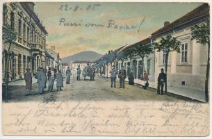 1905 Orsova, Széchenyi út, gyógyszertár / street, pharmacy (EK)