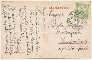 1915 Parajd, Praid; Faipari vasút, iparvasút. Stein Izidor kiadása / industrial railway, wood indust...