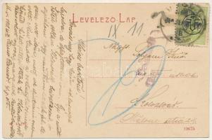 Marosújvár, Uioara, Ocna Mures; Mikó utca, üzletek, községháza. W.L. 1995. / street view, shops, tow...