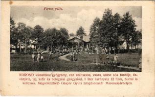 Korond-gyógyfürdő, Corund; Firtos villa / villa, spa (lyuk / pinhole)