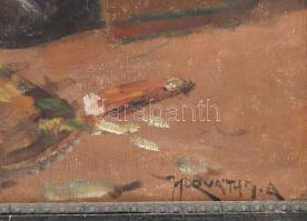 Horváth G. Andor (1876-1966): Betyár jelenet. Olaj, vászon. Jelezve jobbra lent. Felületi sérüléssel...