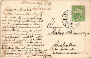 1913 Kovászna, Covasna; Pokolsár gyógyfürdő. W.L. Bp. 6872. Moskowicz Márton kiadása / Baia Balta dr...