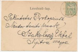 1902 Gyimesközéplok, Középlok, Lunca de Jos; Kegyelmes Majláth Gusztáv erdélyi püspök úr által felép...