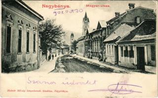 1902 Nagybánya, Baia Mare; Magyar utca. Molnár Mihály kiadása / street view (EK)