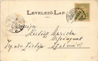 1904 Nagybánya, Baia Mare; Fő tér keleti oldala, Herskovits J. T., Platthy Géza üzlete, piac. Molnár...