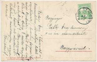 Nagyszalonta, Salonta; Pályaudvar, vasútállomás, vasutasok. Kálmán László kiadása / railway station,...