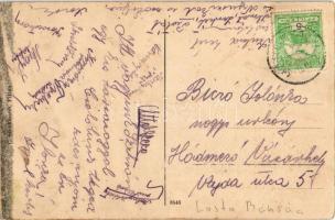 Szikra, Sikgraben, Sieggraben; Szent Kereszt templom, fahíd, Szentháromság-oszlop / Pfarrkirche, Dre...