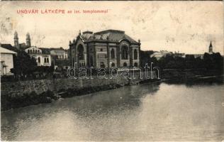 1914 Ungvár, Uzshorod, Uzhhorod, Uzhorod; Izraelita templom, zsinagóga. Steinfeld Dezső kiadása / synagogue (EK)