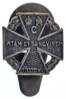 1916. "Károly-csapatkereszt" Cu miniatűr gomblyukjelvény (15x15mm) T:AU,XF Hungary 1916. "Charles Troop Cross" Cu miniature buttonhole badge (15x15mm) C:AU,XF