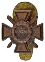 ~1940. "Tűzkereszt I. fokozata" bronz miniatűr gomblyukjelvénye (14x14mm) T:AU Hungary ~1940. Miniature of "Hungarian Fire Cross 1st class" bronze button badge (14x14mm) C:AU