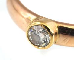 14 k arany (Au) gyűrű brillel, jelzett br 3,71 g