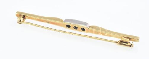 14 k arany (Au) bross brillel, jelzett br 2,97 g