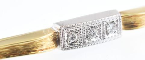 14 k arany (Au) bross brillel, jelzett br 2,97 g