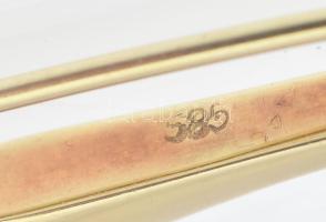 14 k arany (Au) bross brillel, jelzett br 2,97 g