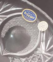 Bohemia ólomkristály kínáló, jelzett, dobozban, hibátlan, d: 29,5 cm