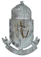 DN "Királyért és hazáért" fém címeres jelvény (58x79mm) T:XF