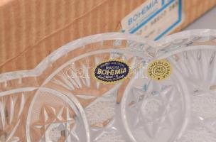 Bohemia ólomkristály kínáló, jelzett, dobozban, hibátlan, 28x15x11 cm