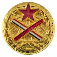 1954. "Magyar Partizán Emlékérem" zománcozott, aranyozott, sorszám nélküli miniatűr kitüntetés T:AU Hungary 1954. "Hungarian Partisan Commemorative Medal" enamelled, gilt, numbered miniature decoration C:AU NMK 664.