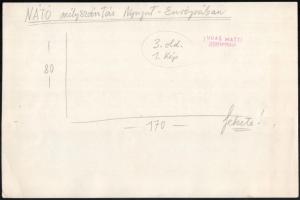 Szegő Gizi (1902-1985): NATO mélyszántás Nyugat-Európában Vegyes technika, papír, jelzett hátoldalán...