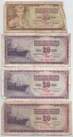 Jugoszlávia 1978-1992. 10D-1000D (8db) T:VG,G Yugoslavia 1978-1992. 10 Dinara - 1000 Dinara (8pcs) C:VG,G