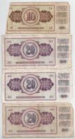Jugoszlávia 1978-1992. 10D-1000D (8db) T:VG,G
Yugoslavia 1978-1992. 10 Dinara - 1000 Dinara (8pcs) ...