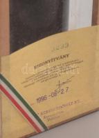 1956 Tokaji Aszú 5 puttonyos, édes fehér desszertbor, fa kalitkában, bontatlan csomagolásban, nemzet...