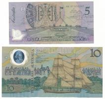 Ausztrália DN (1992) 5D "AA" + DN (1988) 10$ "AB" T:F Australia ND (1992) 5 Doll...