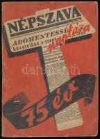 1947 A Népszava jubileumi naptára, gerincnél kissé levált, 169p