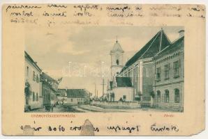 1911 Gyergyószentmiklós, Gheorgheni; Fő tér. W.L. Bp. 6904. Eránosz János kiadása / main square (EM)