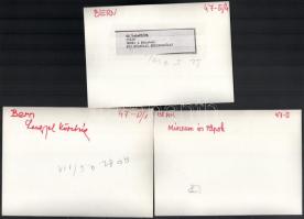 cca 1970-1980 Bern, Svájc, 5 db sajtófotó, a hátoldalon feliratozva, 18x13 cm